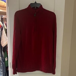 Men's Red Half-Zip Sweater